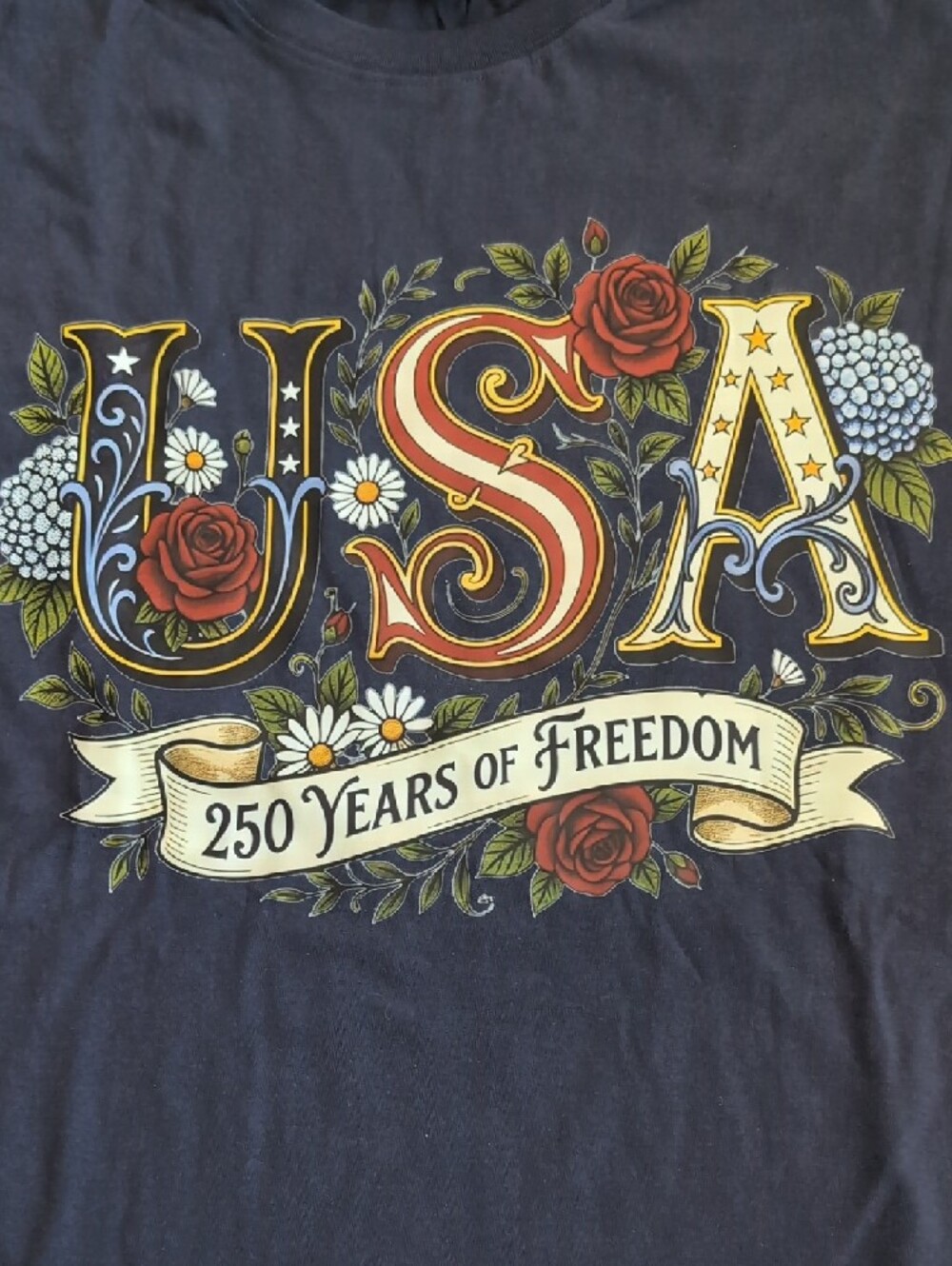USA 250 Years of Freedom Graphic Tee - Navy - Picture 5 of 5